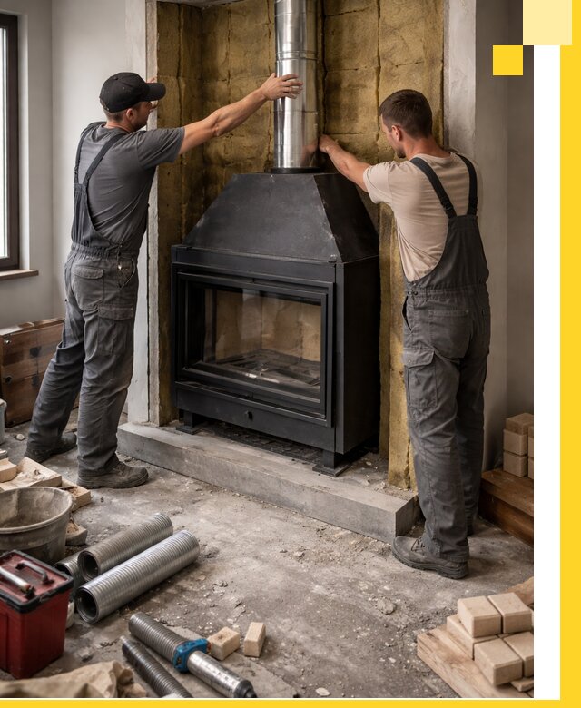 Изготовление и монтаж закрытых каминов в Чебоксарах под ключ