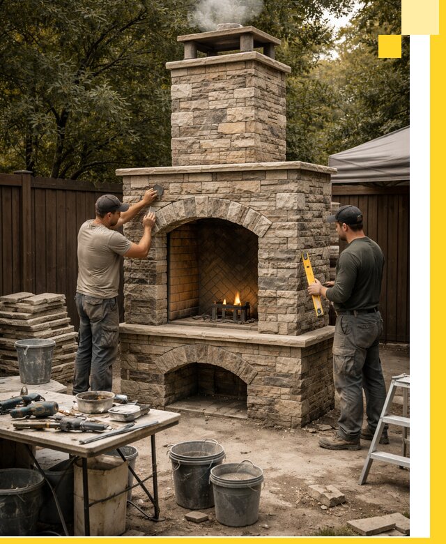 Проектирование и установка уличных каминов в Чебоксарах