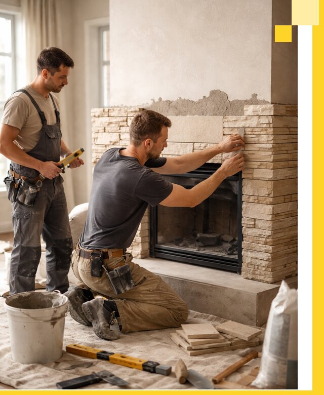 Установка и монтаж каминов для загородного дома в Чебоксарах