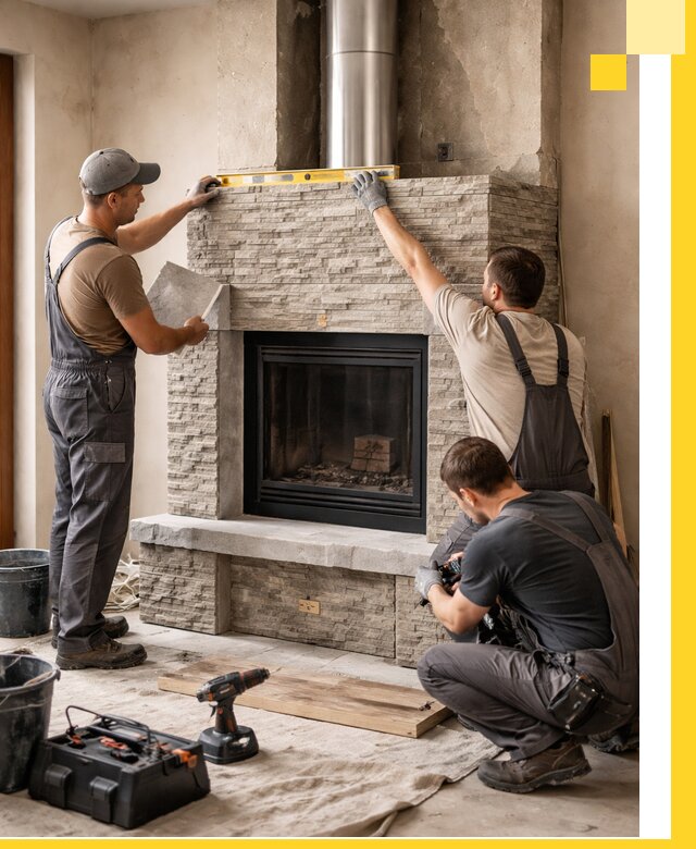 Профессиональный монтаж каминов под ключ в Чебоксарах для дома