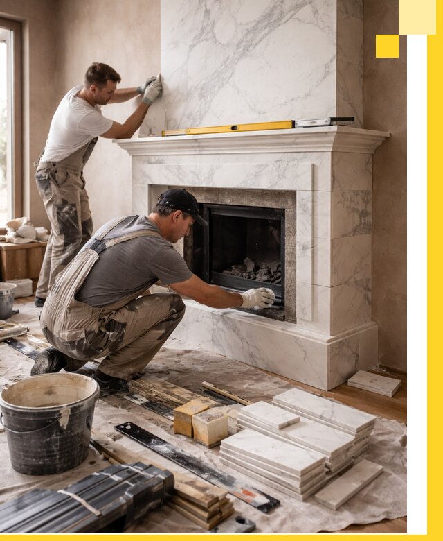 Отделка каминов в Чебоксарах качественные облицовочные работы