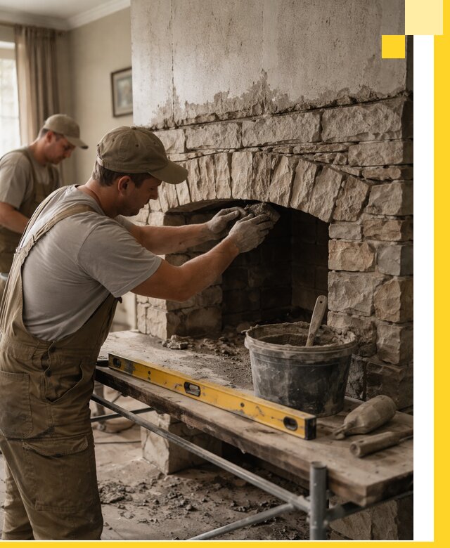 Изготовление каминов под ключ в Чебоксарах, монтаж и отделка