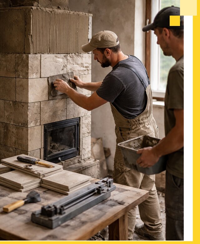 Профессиональная облицовка печей в Чебоксарах: керамика и камень