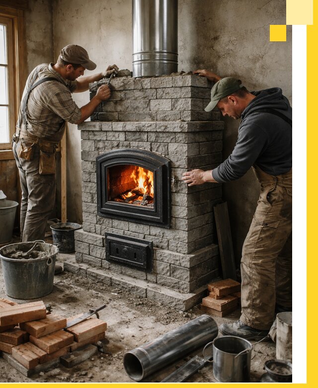 Производство, поставка и монтаж дровяных печей в Чебоксарах