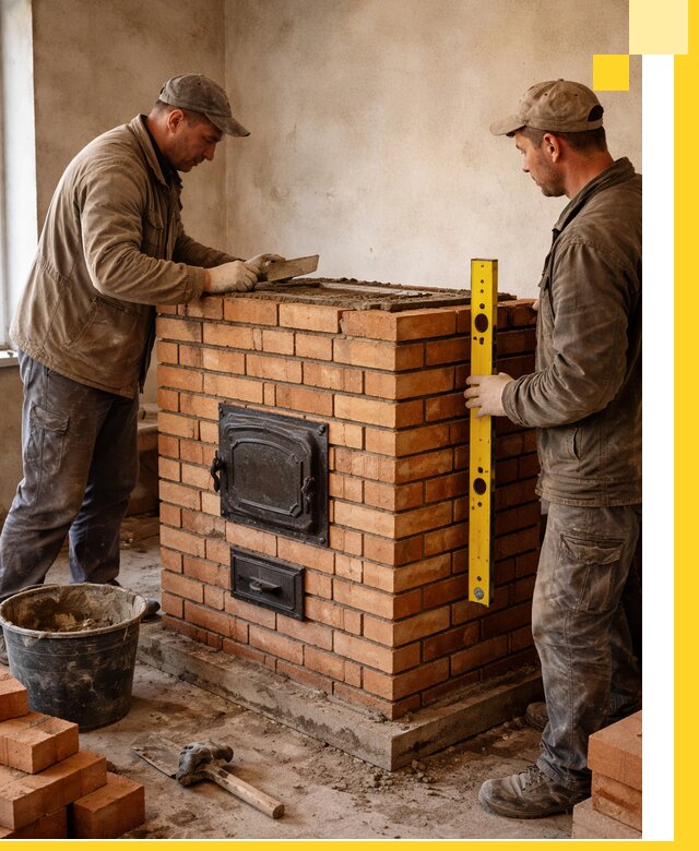 Отопительные печи под ключ в Чебоксарах, установка и сборка