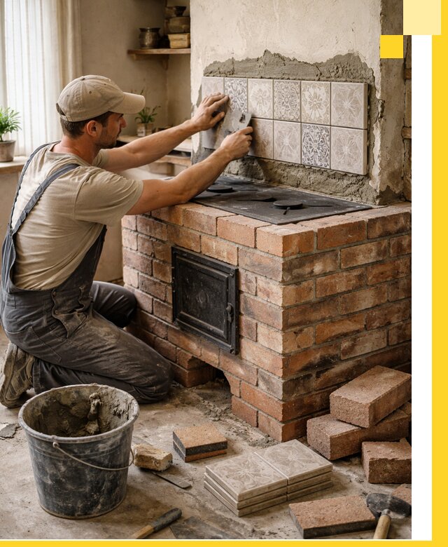 Печи с плитой на заказ монтаж гарантия и сервис в Чебоксарах