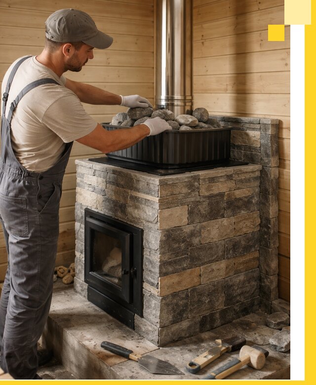 Печи для парной в Чебоксарах, производство, монтаж и обслуживание