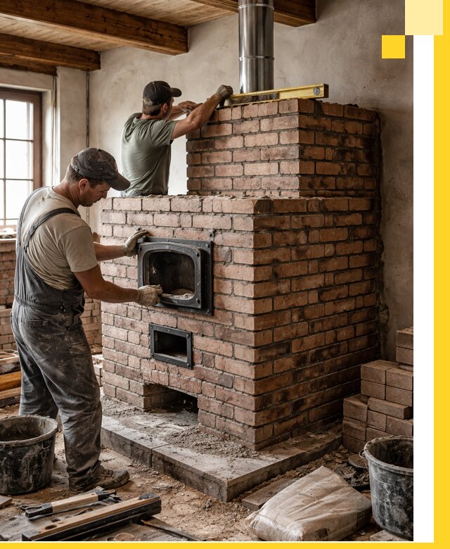 Печи для загородного дома под ключ в Чебоксарах — монтаж и сервис