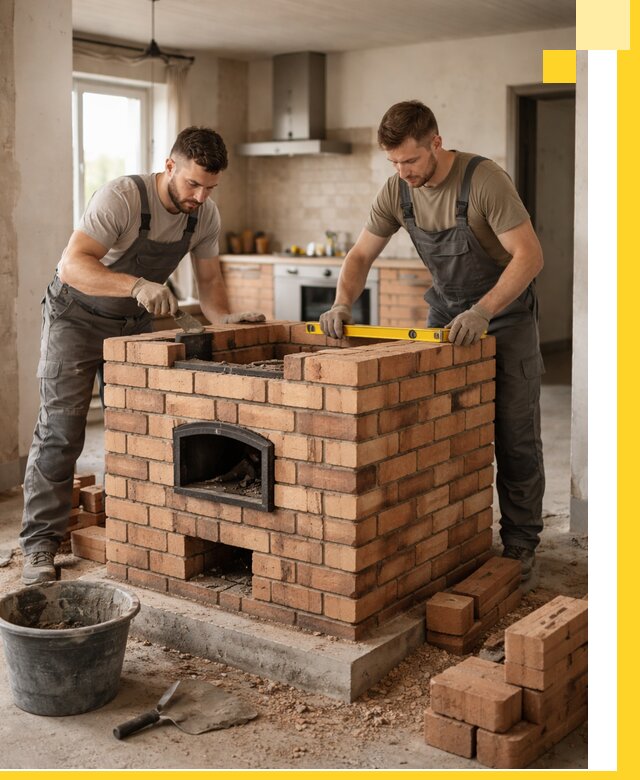 Установка и монтаж печей в частном доме в Чебоксарах под ключ