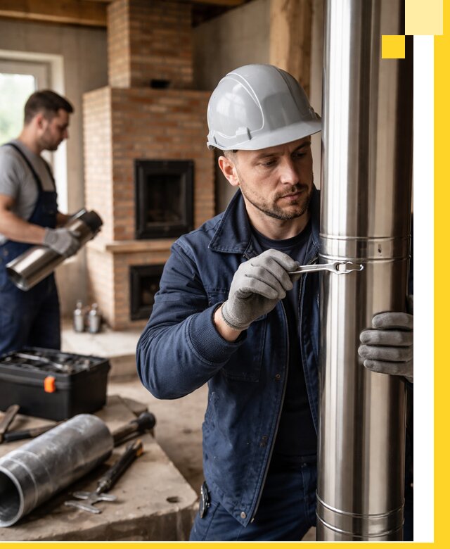 Профессиональный монтаж дымоходов для печей в Чебоксарах