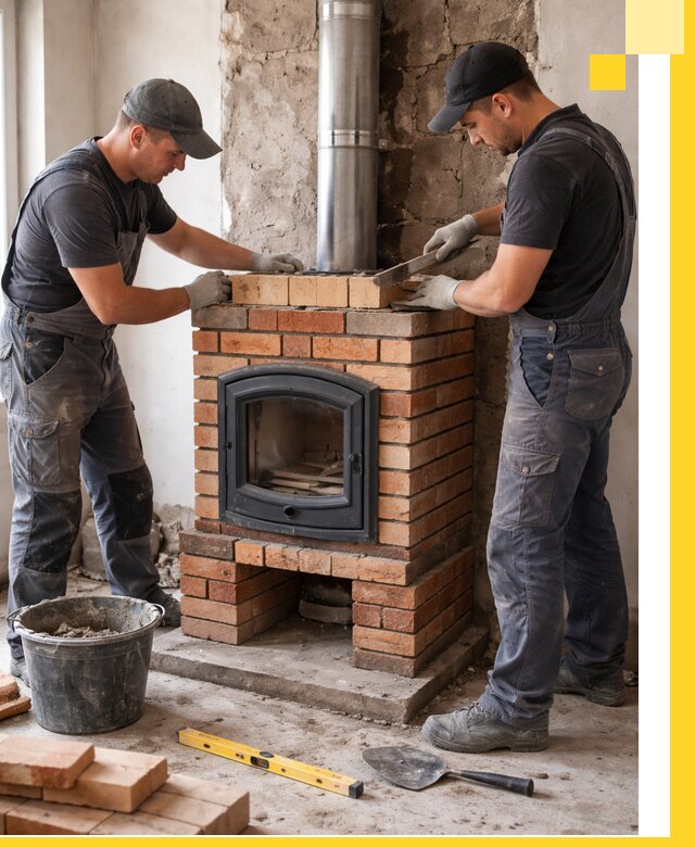 Монтаж печи камина под ключ в Чебоксарах с гарантией и пусконаладкой