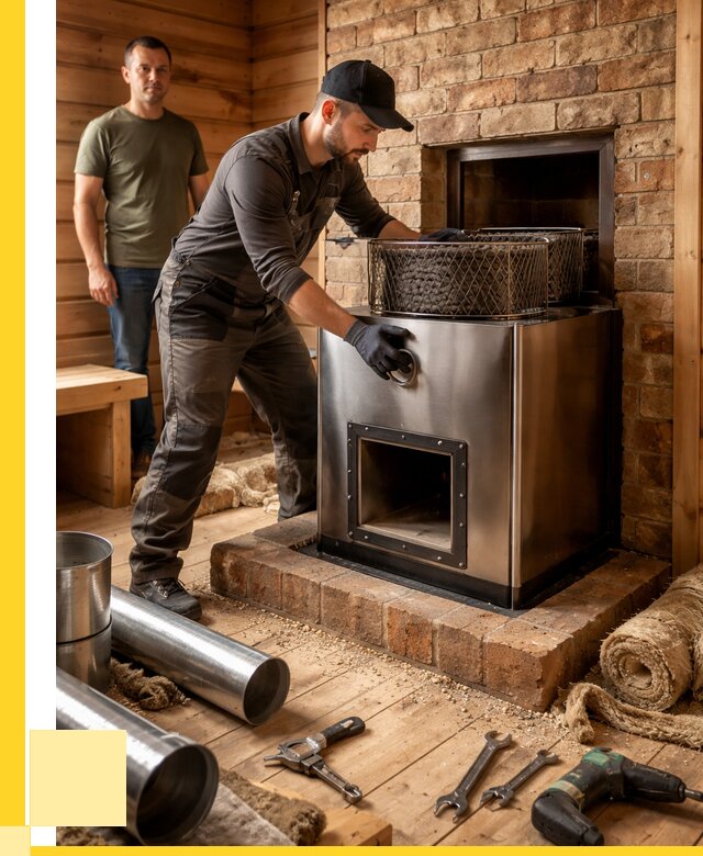 Монтаж банных печей под ключ в Чебоксарах от 18511 р., ЭриданЧбк