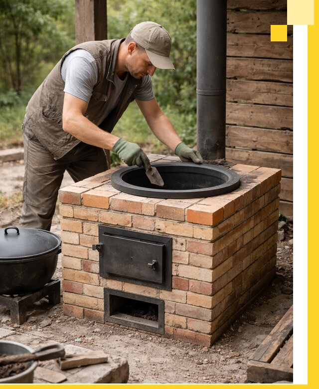 Изготовление и установка печей для казана в Чебоксарах под ключ