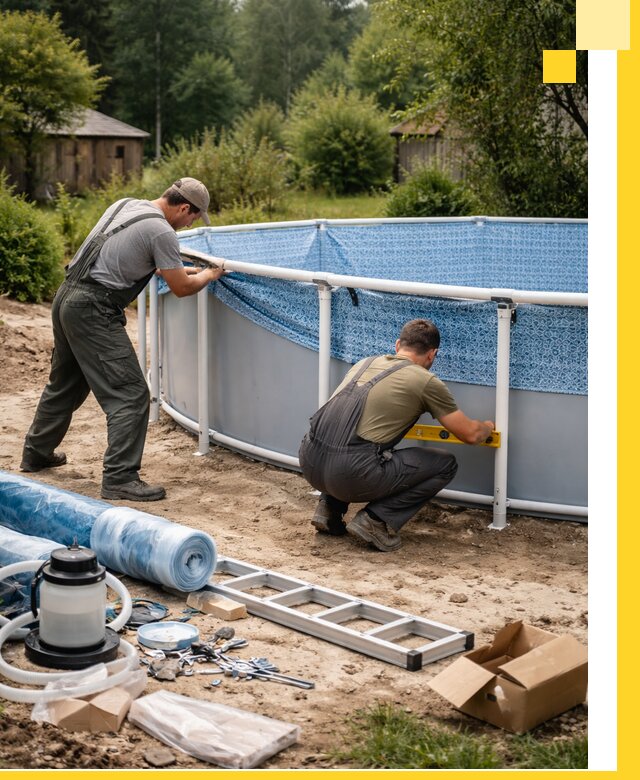 Установка и монтаж каркасных бассейнов в Чебоксарах под ключ