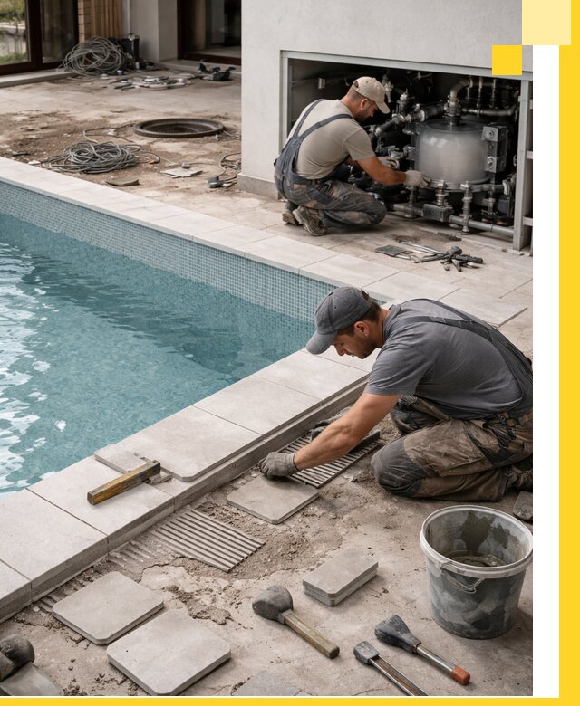 Строительство и монтаж бассейнов в коттедже в Чебоксарах