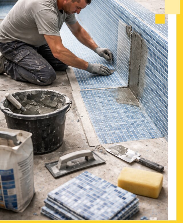 Укладка и ремонт мозаики для бассейнов под ключ в Чебоксарах