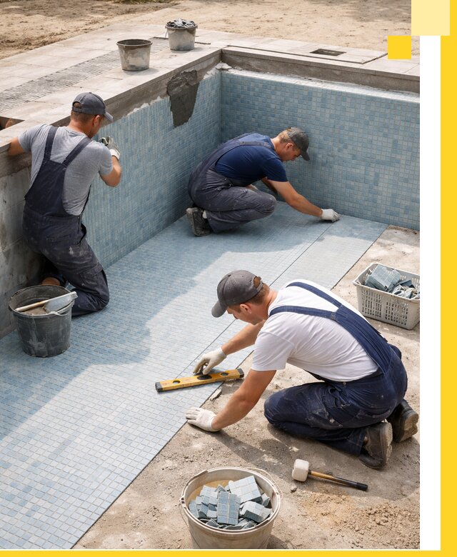 Укладка и установка плитки для бассейнов под ключ в Чебоксарах