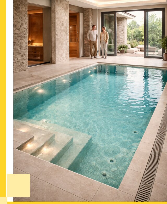 Бассейн во дворе в Чебоксарах: проект, отделка от 1234080 р. | ЭриданЧбк