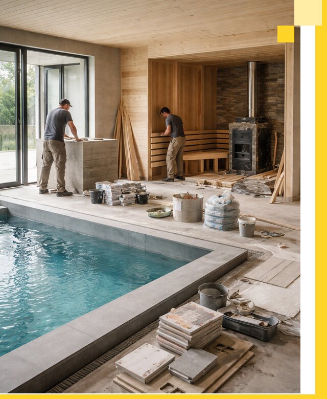 Проектирование и строительство бань с бассейном в Чебоксарах