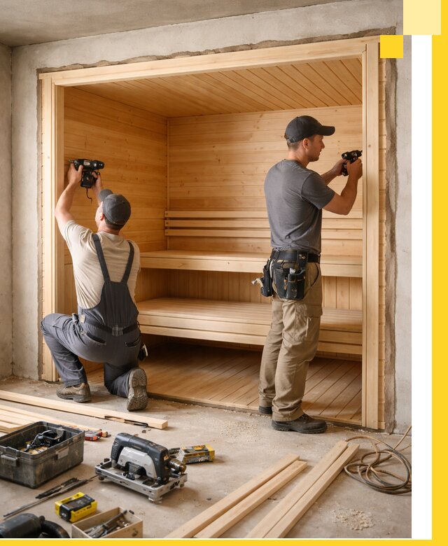 Монтаж саун под ключ в Чебоксарах — проектирование и установка