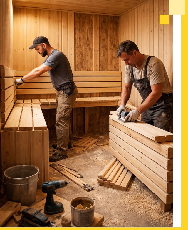 Профессиональный комплексный ремонт саун под ключ в Чебоксарах