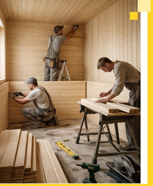 Обшивка саун в Чебоксарах из натуральной древесины под ключ