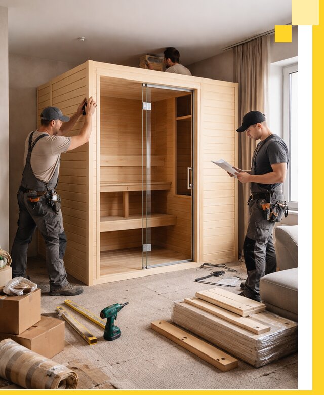 Установка и благоустройство саун в квартире в Чебоксарах