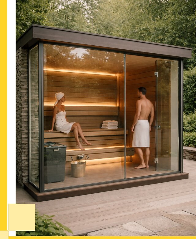 Сауна стеклянная и двери для сауны в Чебоксарах от 257100 р. | ЭриданЧбк