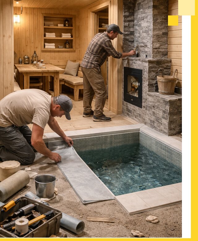 Строительство бань с комнатой отдыха под ключ в Чебоксарах