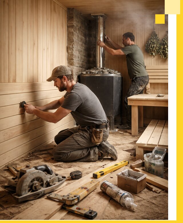 Полное строительство и оснащение парных под ключ в Чебоксарах