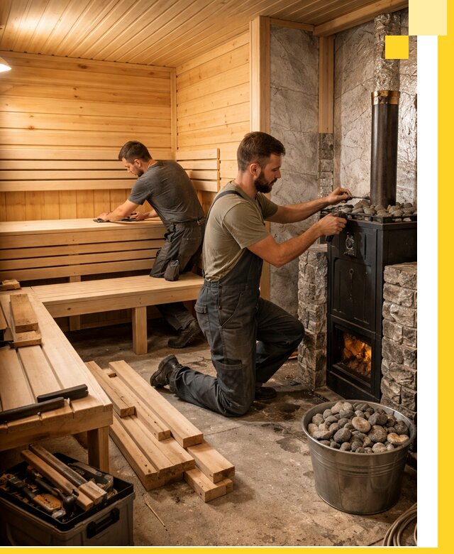 Дизайн и строительство интерьеров бань под ключ в Чебоксарах