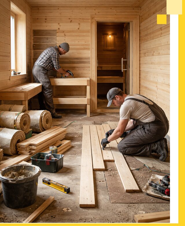 Индивидуальный проект бани с комнатой отдыха под ключ в Чебоксарах