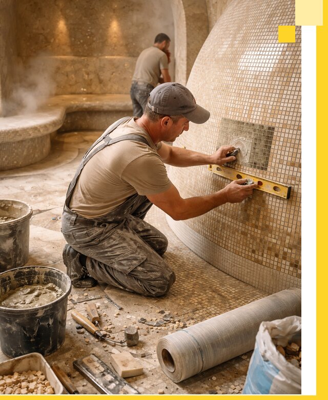 Хамам под ключ в Чебоксарах: проектирование, строительство, отделка