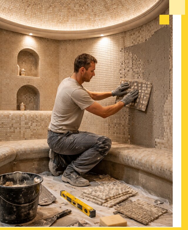 Устройство и монтаж домашнего хамама под ключ в Чебоксарах