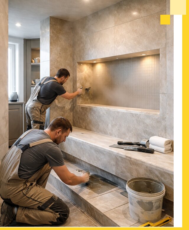 Профессиональное строительство хамама в квартире в Чебоксарах