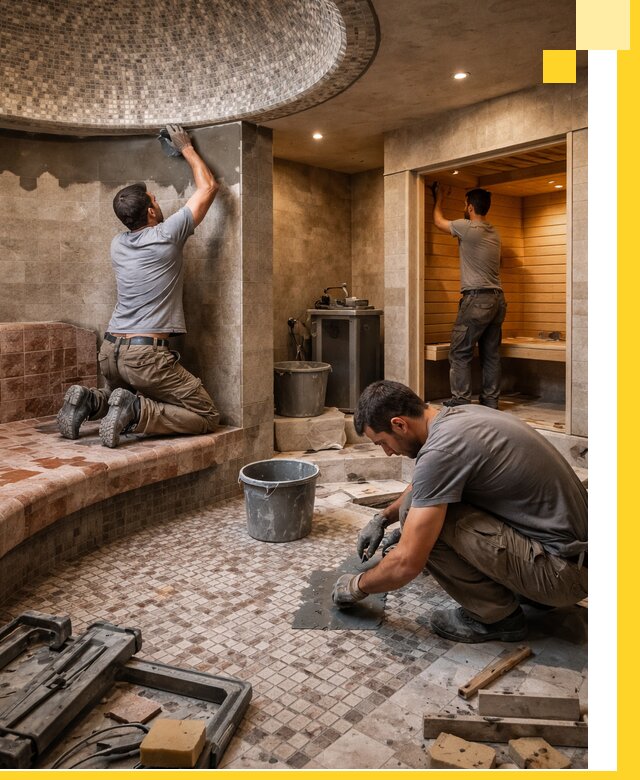 Проект и строительство хамама бани и сауны под ключ в Чебоксарах