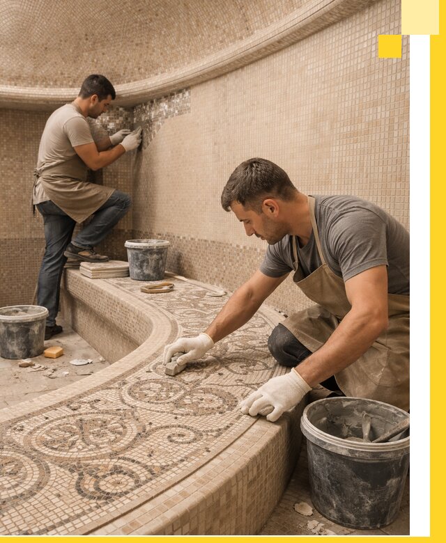 Плитка для хамама в Чебоксарах, укладка, подбор и поставка